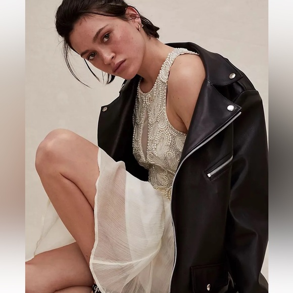 NWT Free People Pearly Embellished Mini Halter Dress Size 2 - Picture 9 of 12